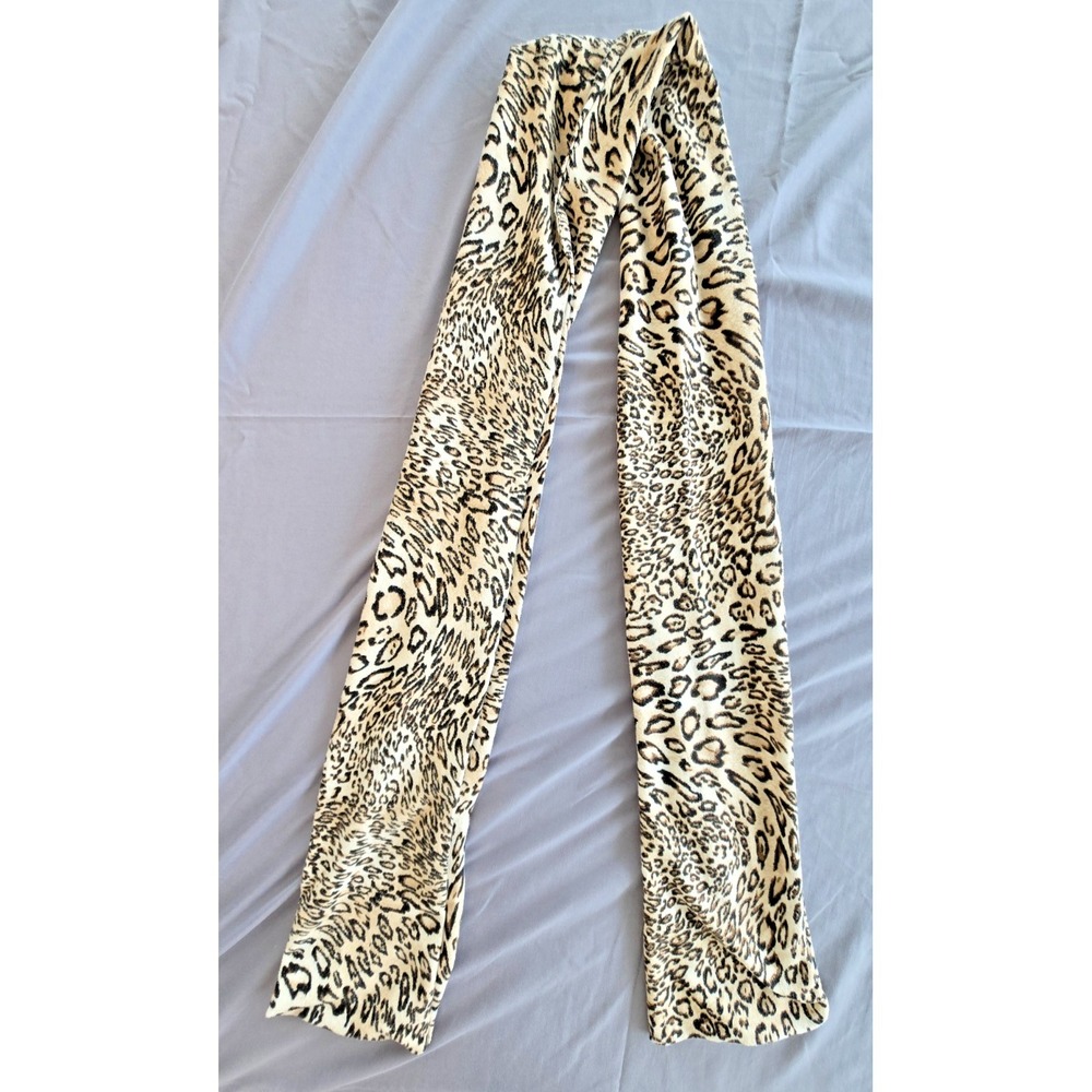 Animal Print Scarf Cheetah Brown Double Layered Festival Y2K Grunge Streetwear